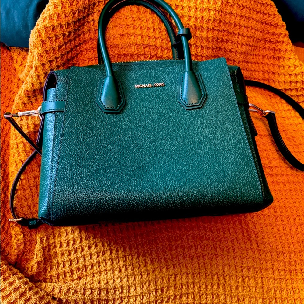 michael kors mercer belted medium top zip satchel crossbody